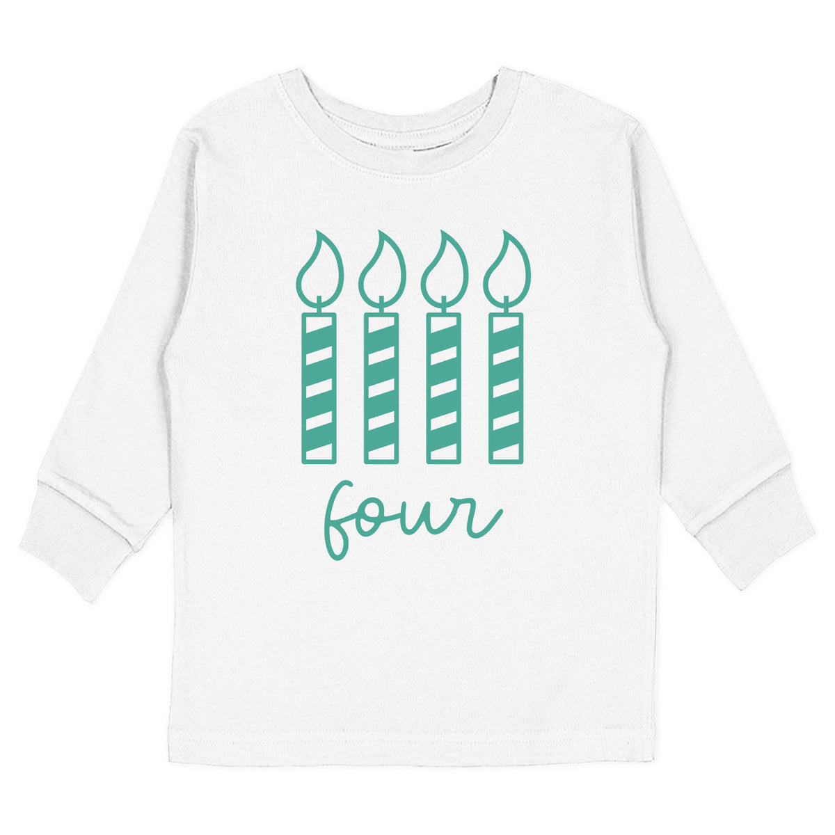 Four Candle Birthday T-Shirt