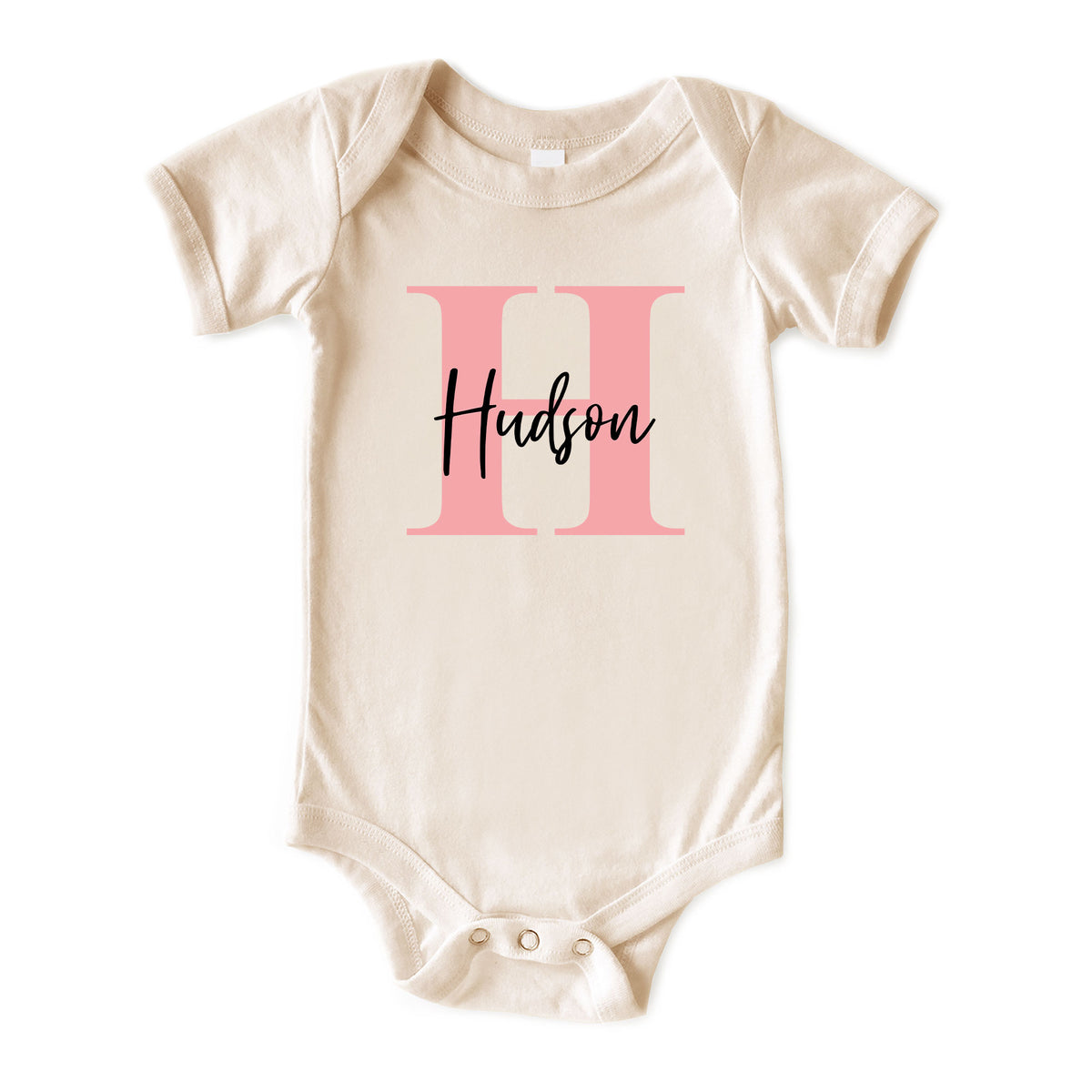 Alphabet Pink Letter Name Natural Onesies® Brand