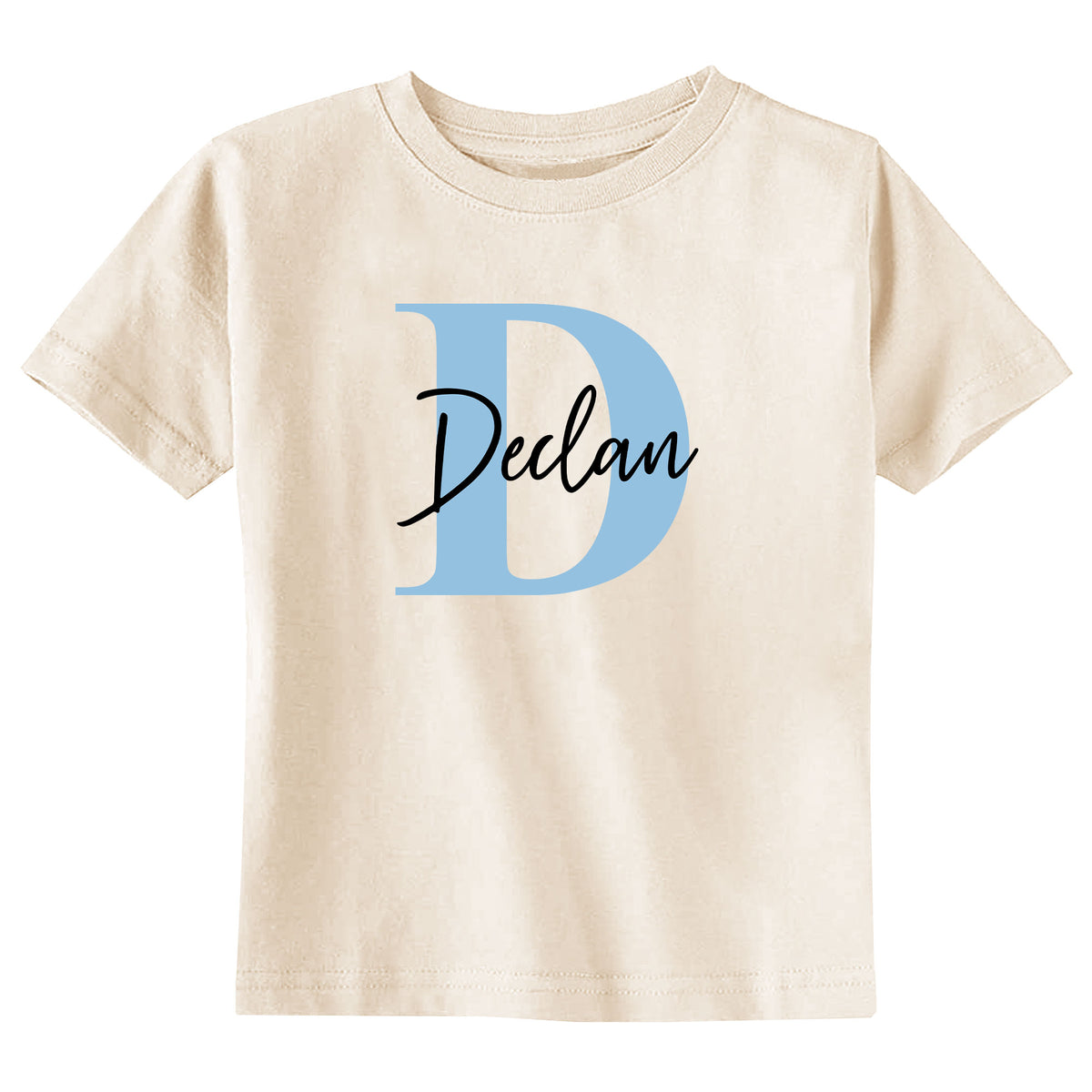 Alphabet Blue Letter Name Natural T-Shirt