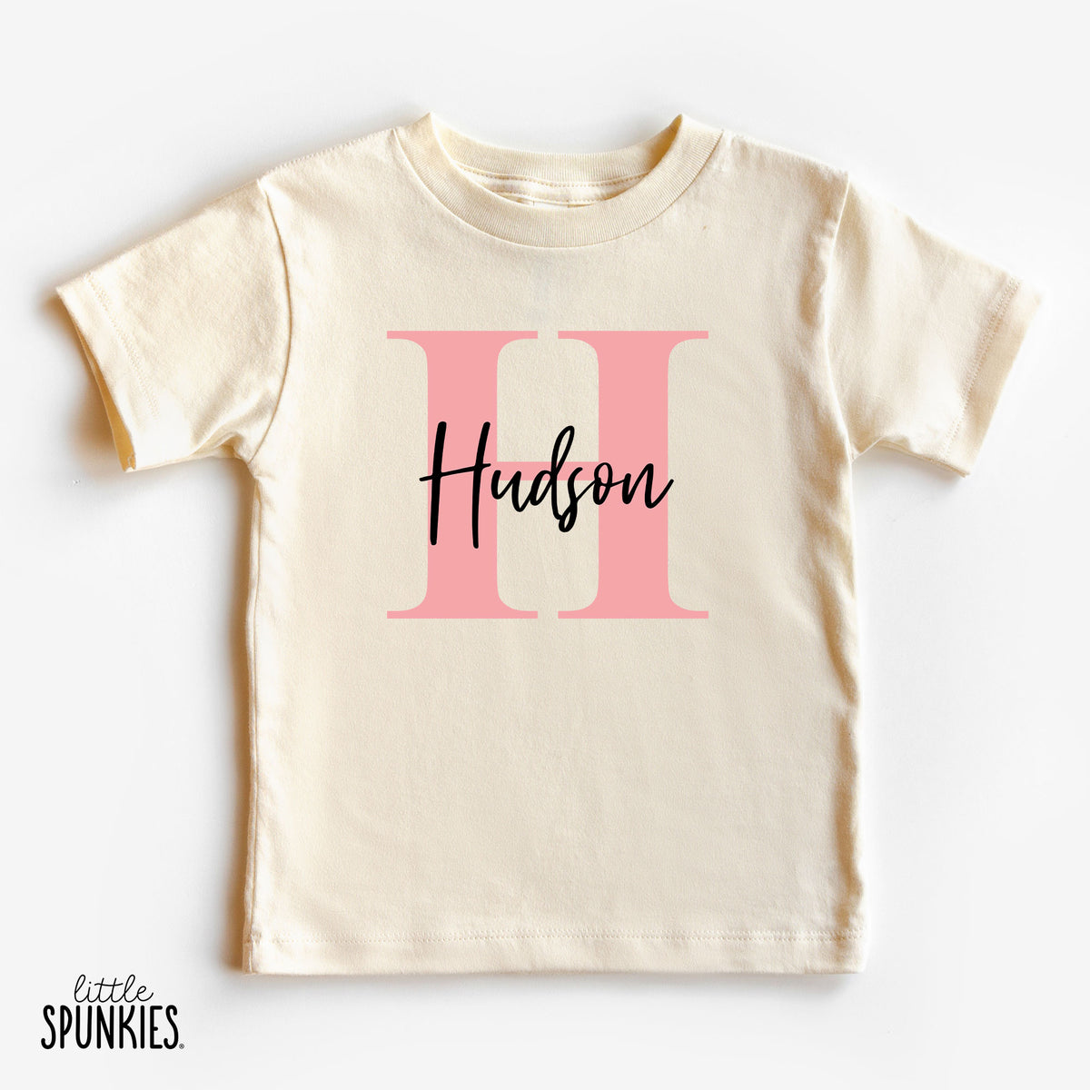 Alphabet Pink Letter Name Natural T-Shirt