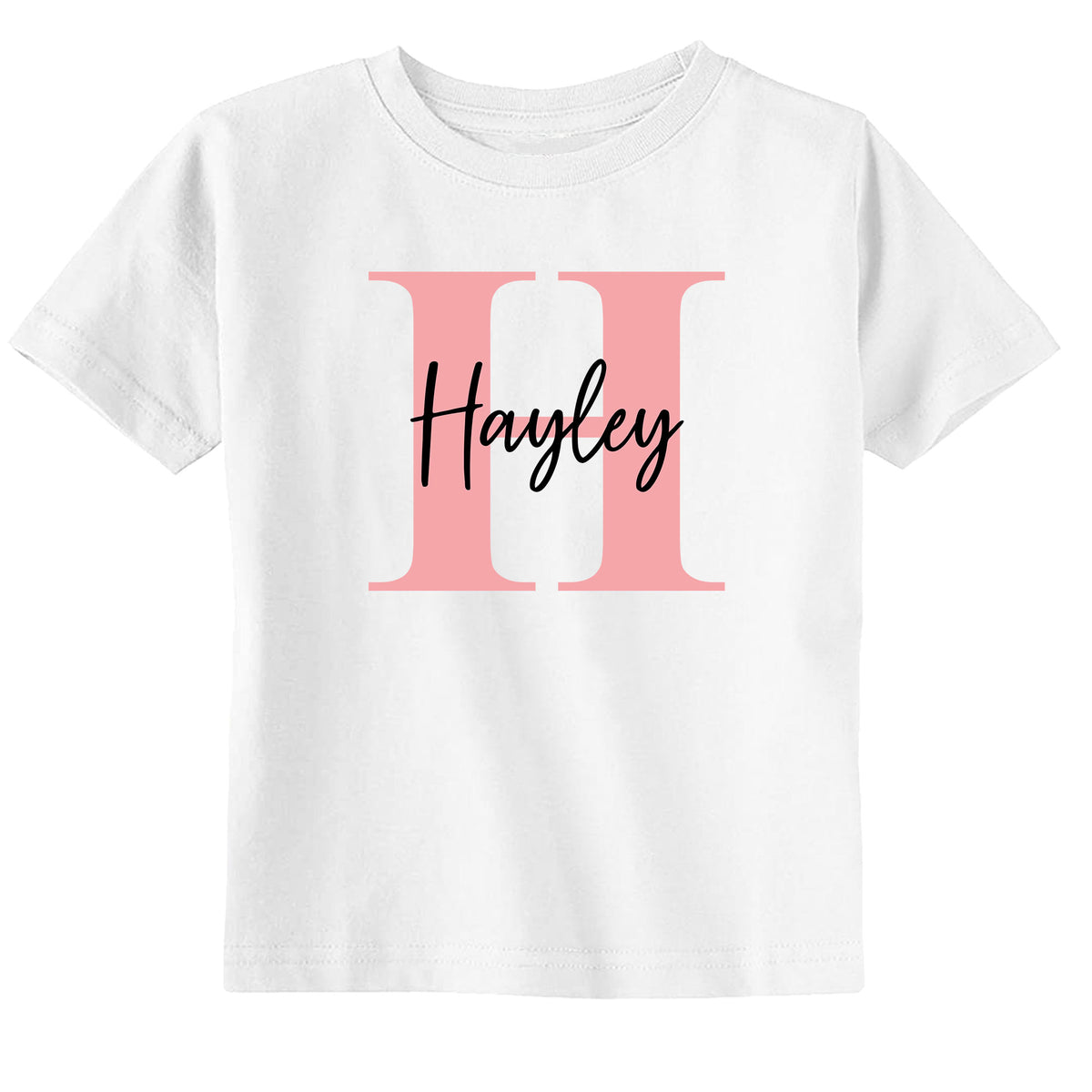 Alphabet Pink Letter Name T-Shirt