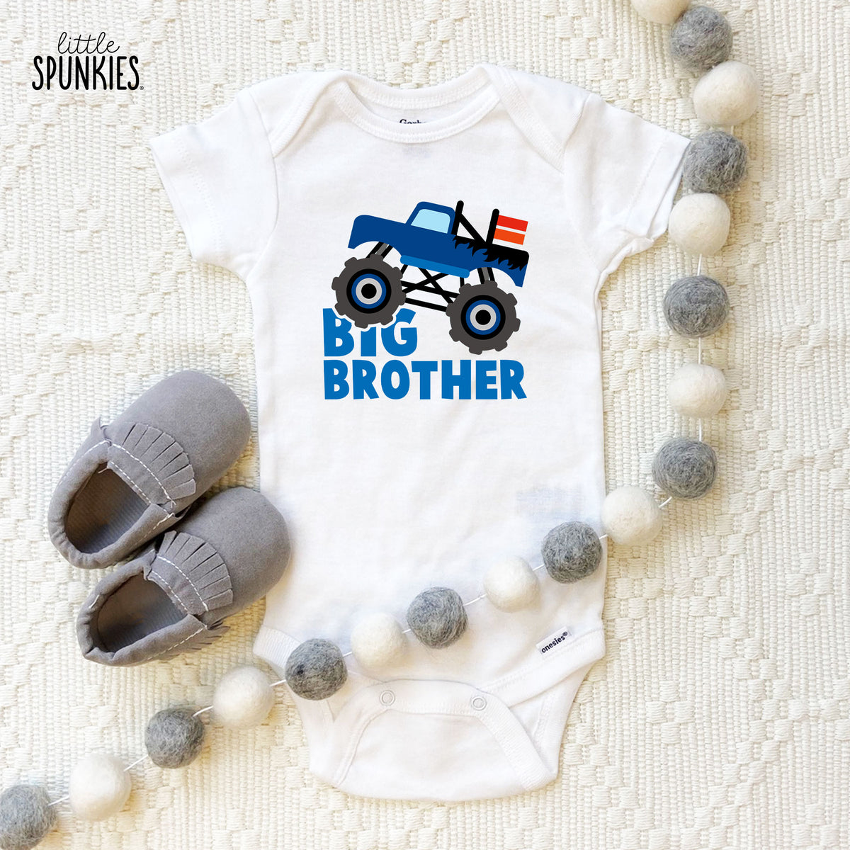 Big Brother Monster Truck Onesies® Brand