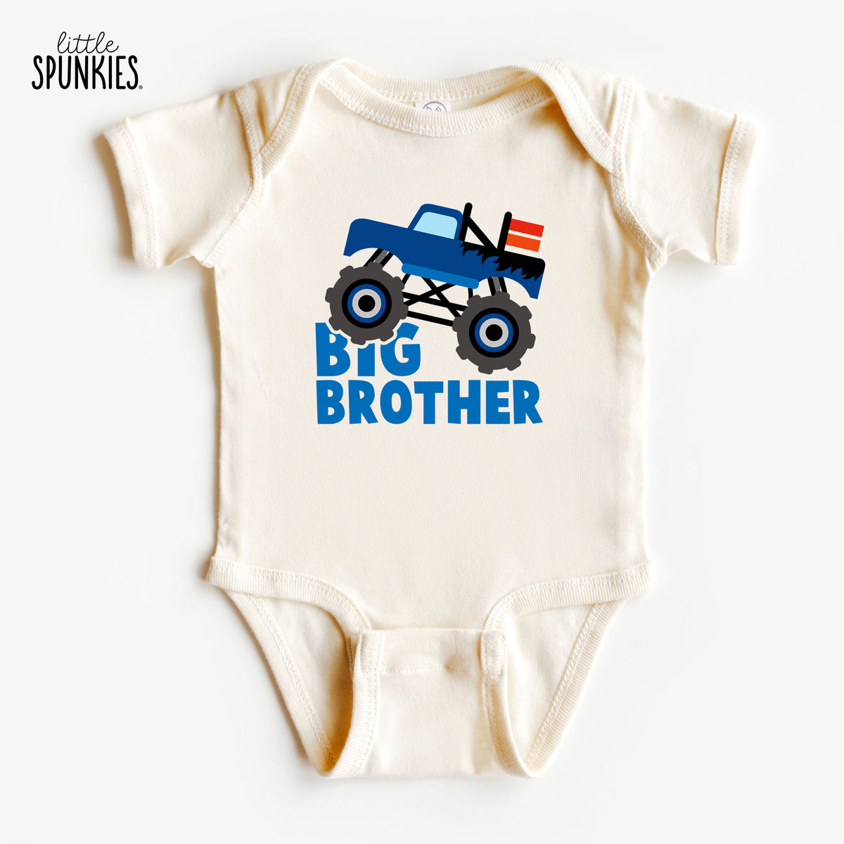 Big Brother Monster Truck Natural Onesies® Brand