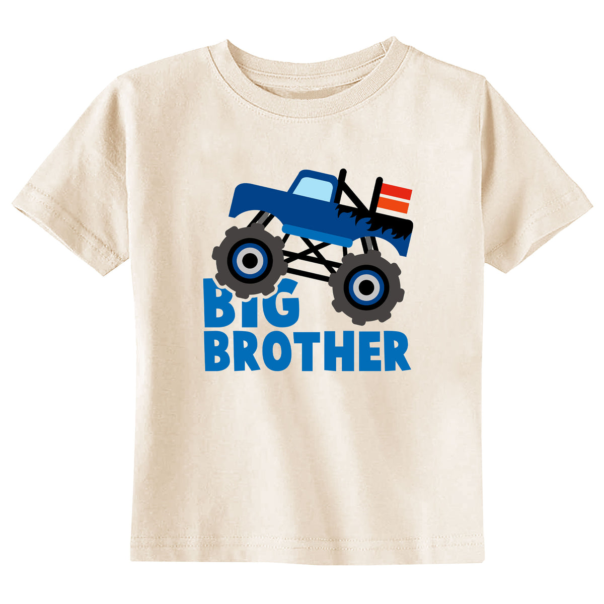 Big Brother Monster Truck Natural T-Shirt