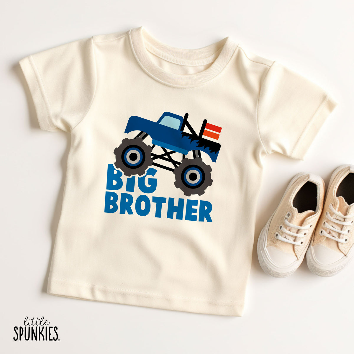 Big Brother Monster Truck Natural T-Shirt