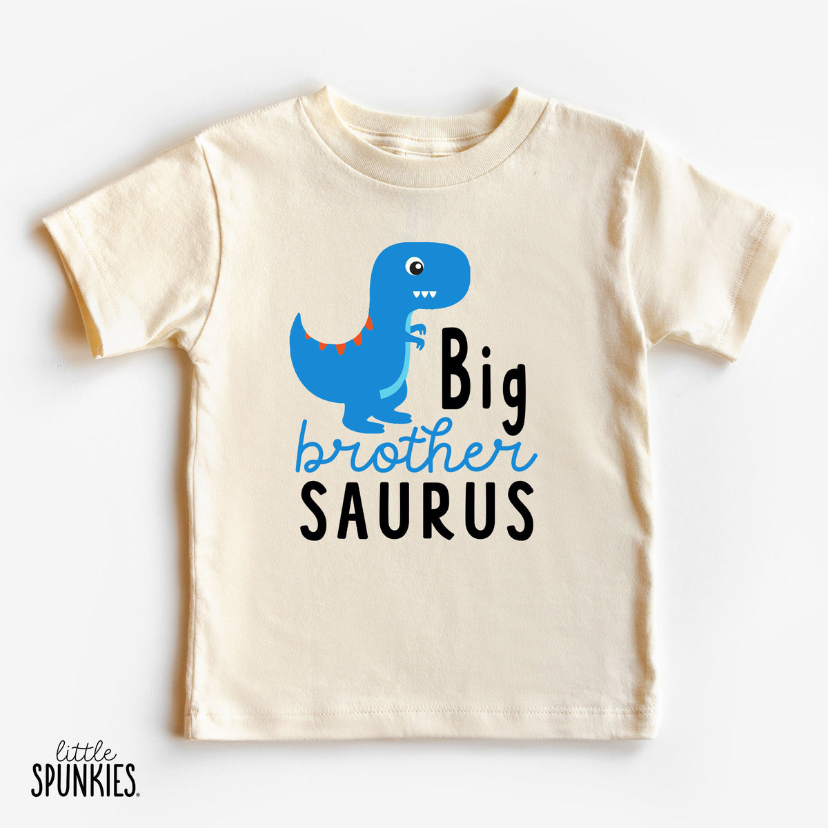 Big Brother Saurus (Blue Dino) Natural T-Shirt