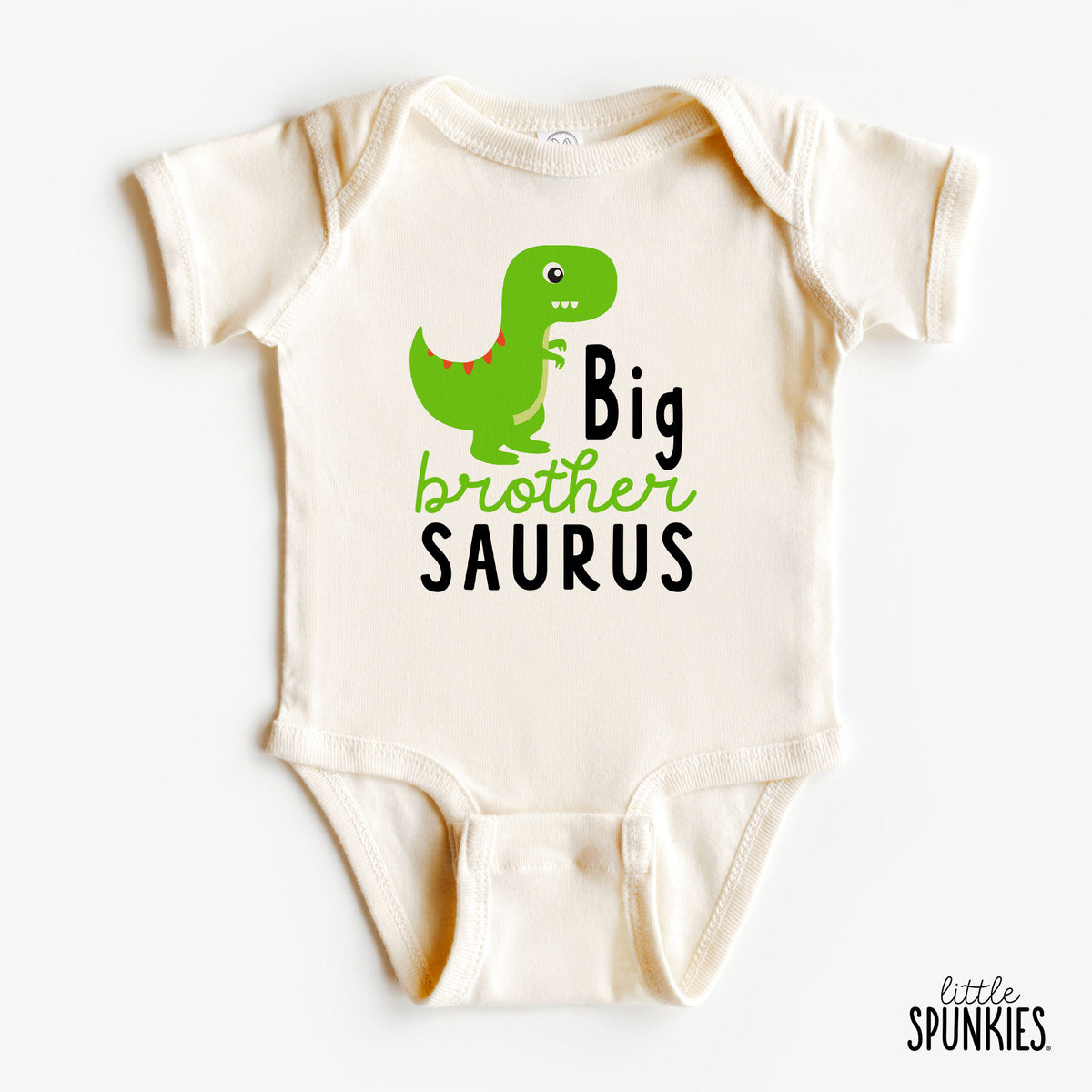 Big Brother Saurus (Green Dino) Natural Onesies® Brand