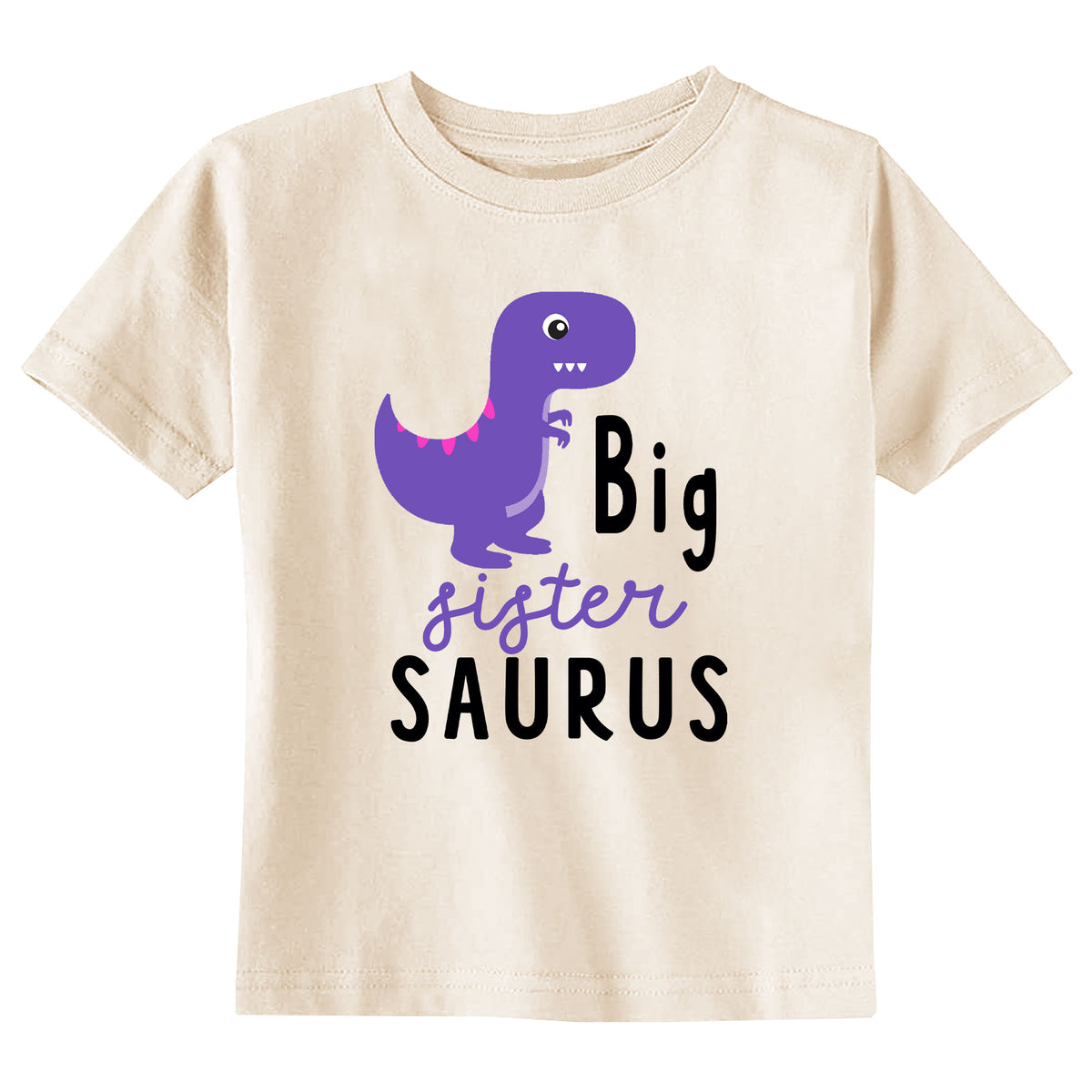 Big Sister Saurus Natural T-Shirt