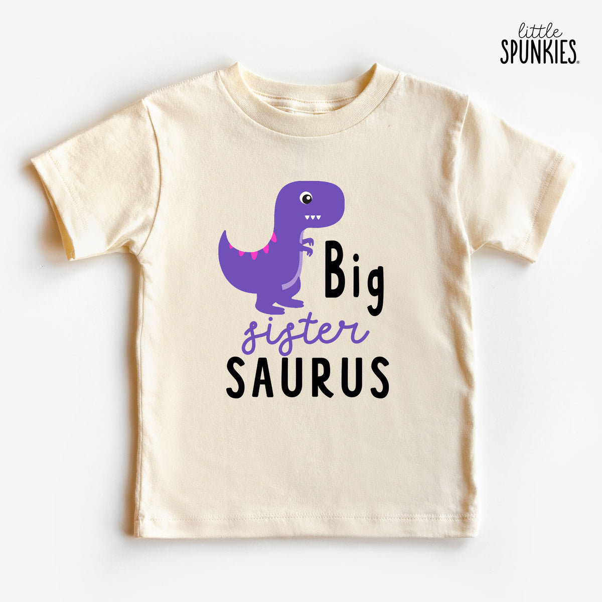 Big Sister Saurus Natural T-Shirt