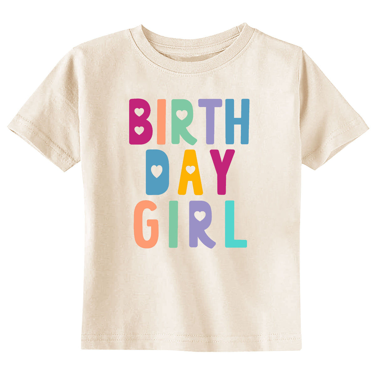 BIRTH DAY GIRL Natural T-Shirt