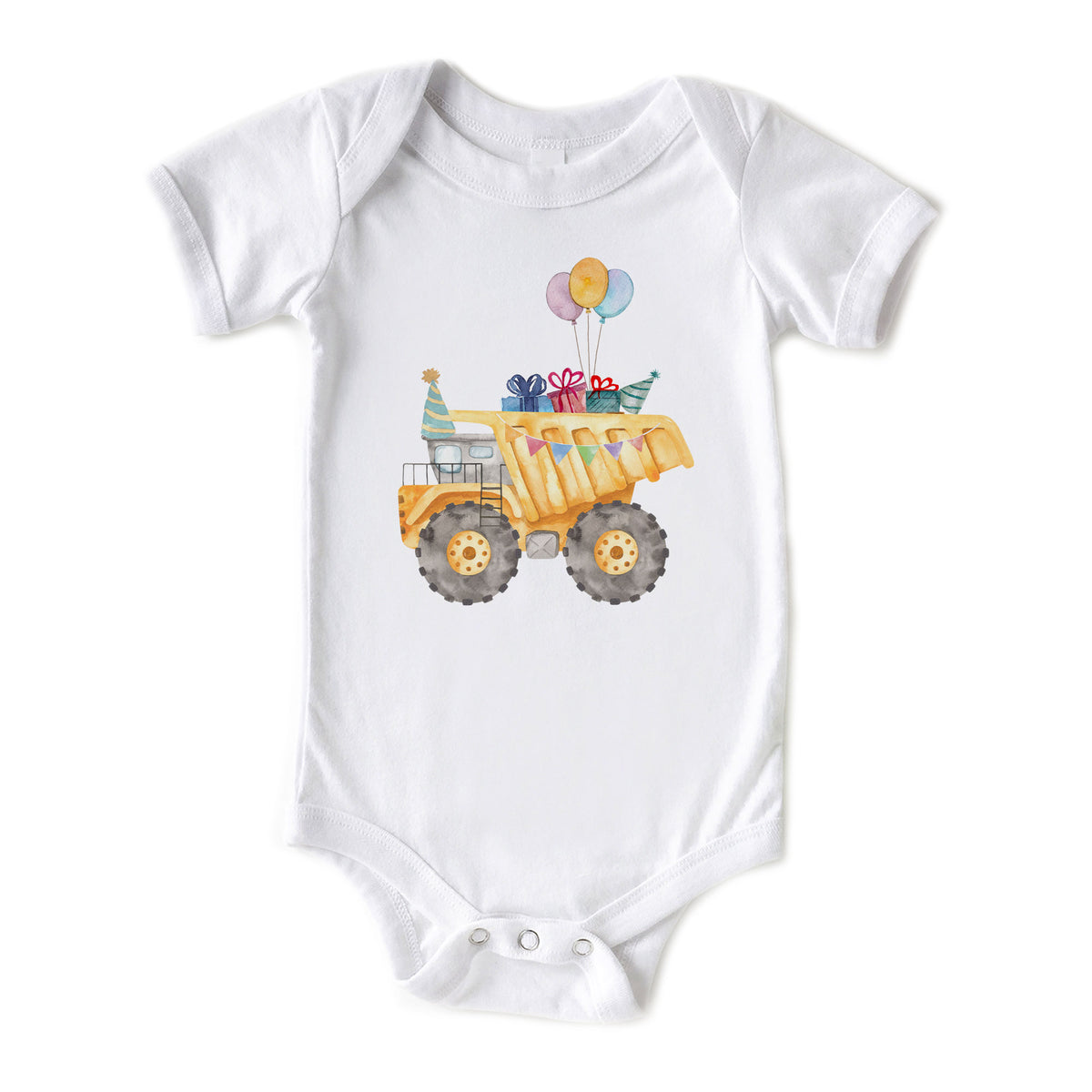 Birthday Dump Truck with Name Onesies® Brand