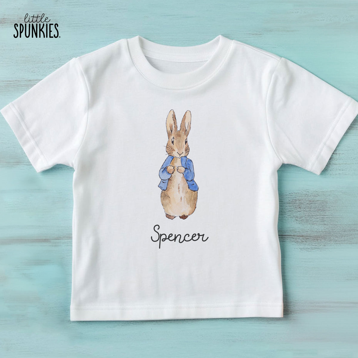 Blue Rabbit with Name T-Shirt