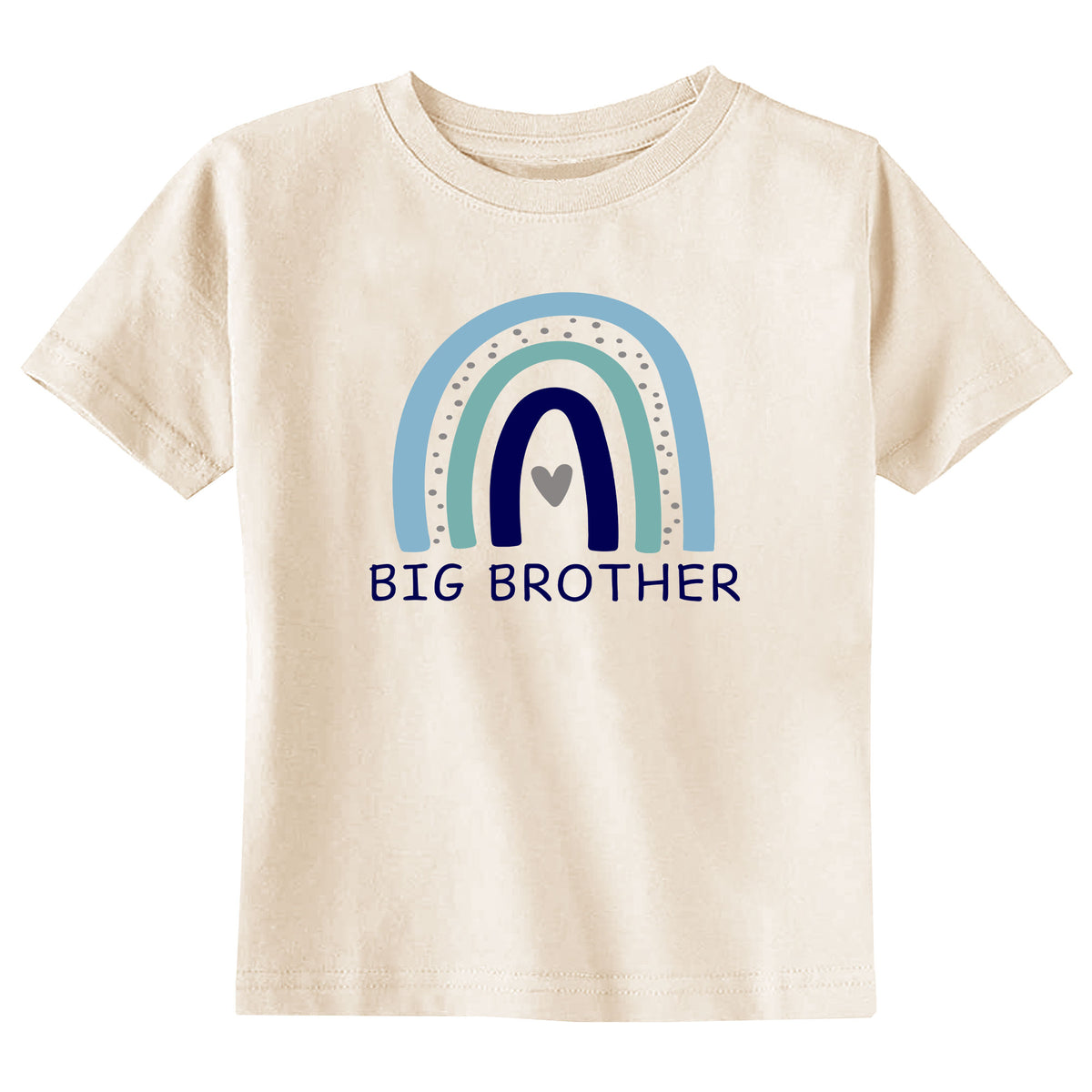 Blue Rainbow Little Brother Natural T-Shirt