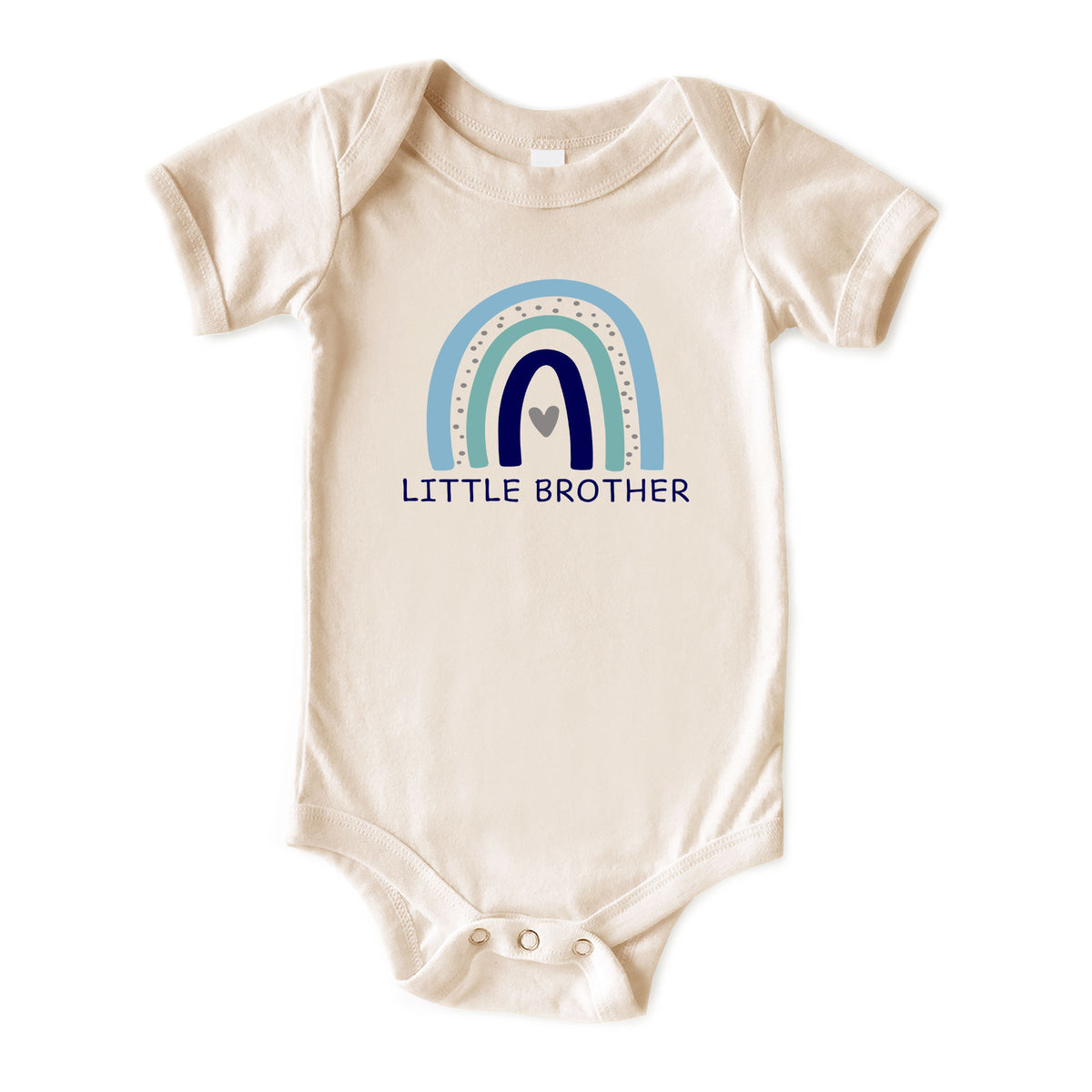 Blue Rainbow Little Brother Natural Onesies® Brand