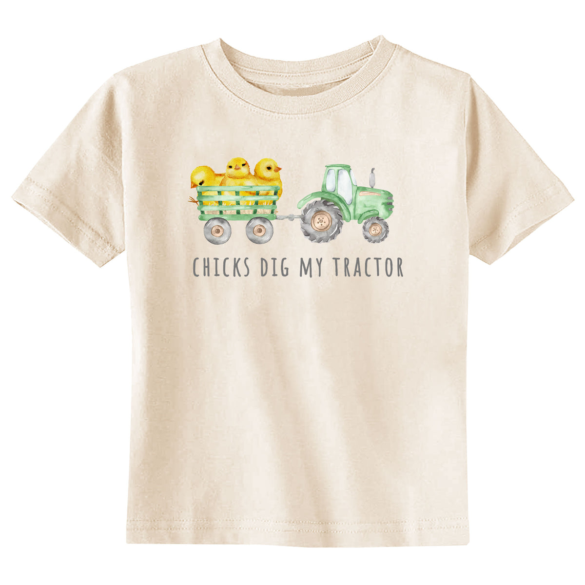 Chicks Dig My Tractor Natural T-Shirt