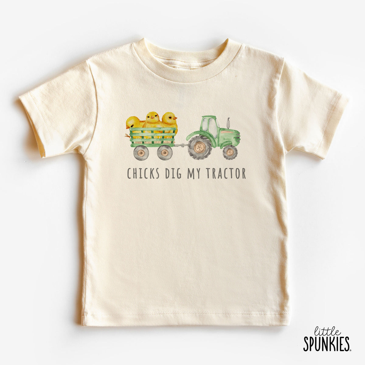 Chicks Dig My Tractor Natural T-Shirt