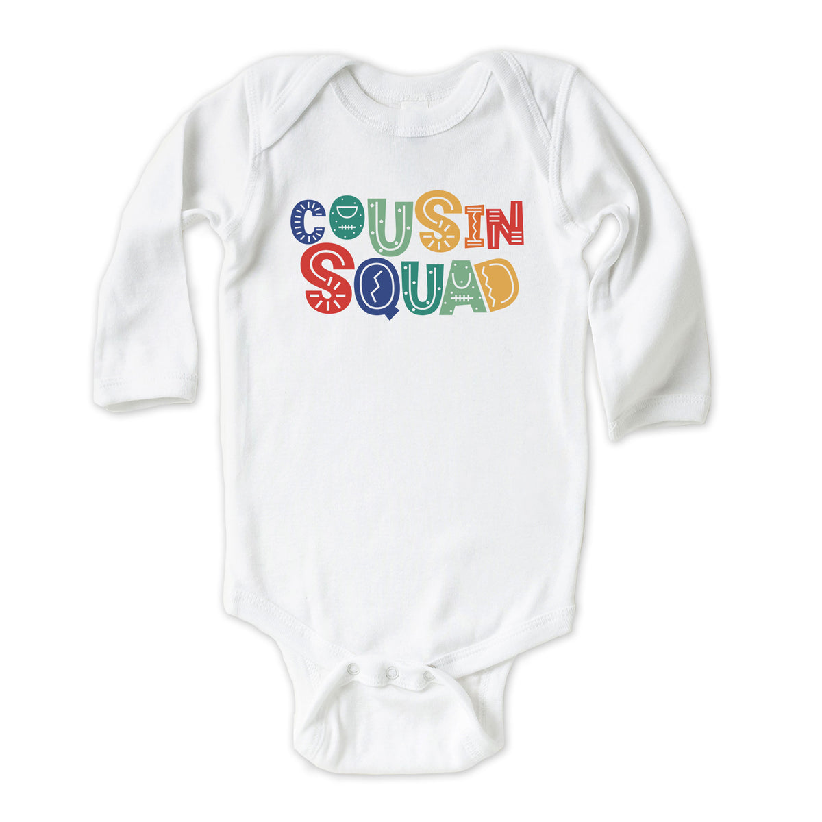 Cousin Squad Candy Font Onesies® Brand