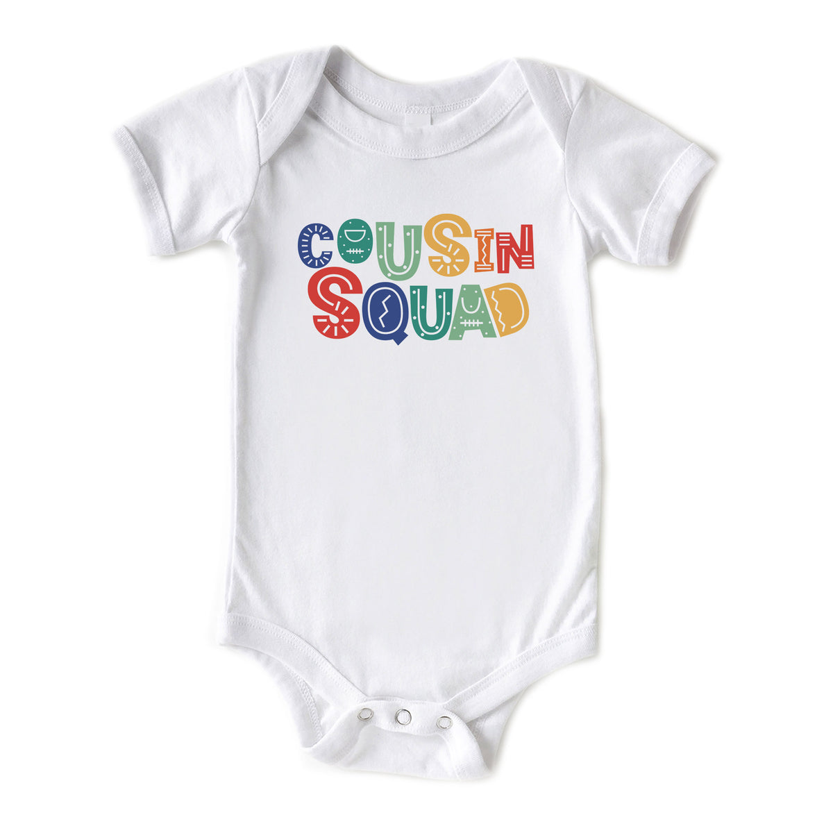 Cousin Squad Candy Font Onesies® Brand