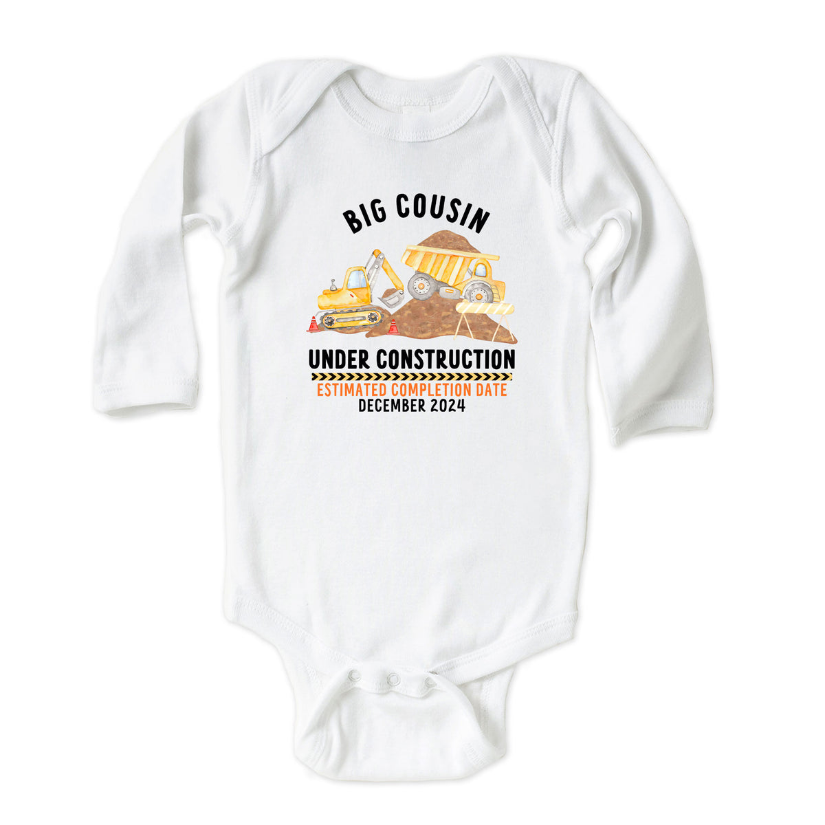 Big Cousin Under Construction with Date Onesies® Brand