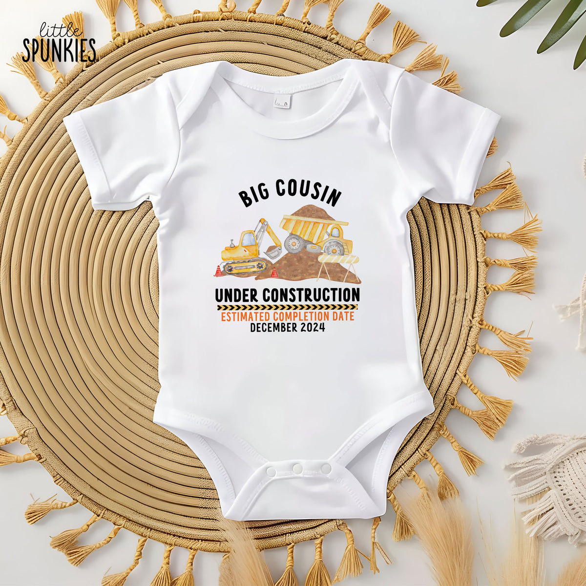 Big Cousin Under Construction with Date Onesies® Brand