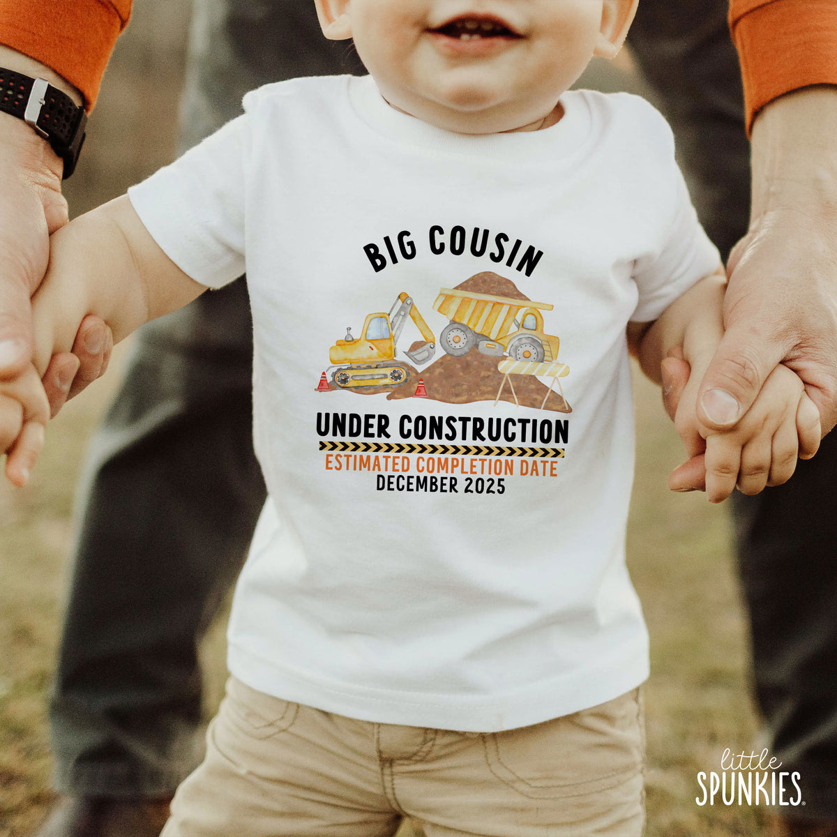 Big Cousin Under Construction with Date T-Shirt