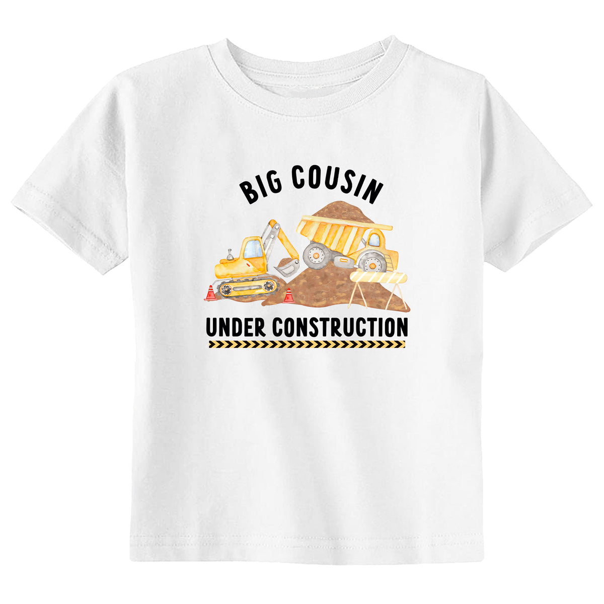 Big Cousin Under Construction with Date T-Shirt