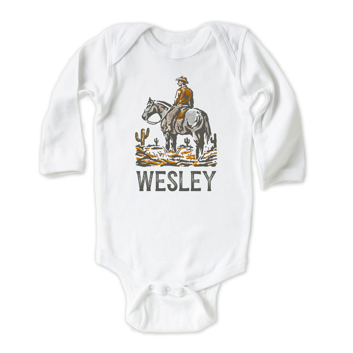 Cowboy with Name Onesies® Brand