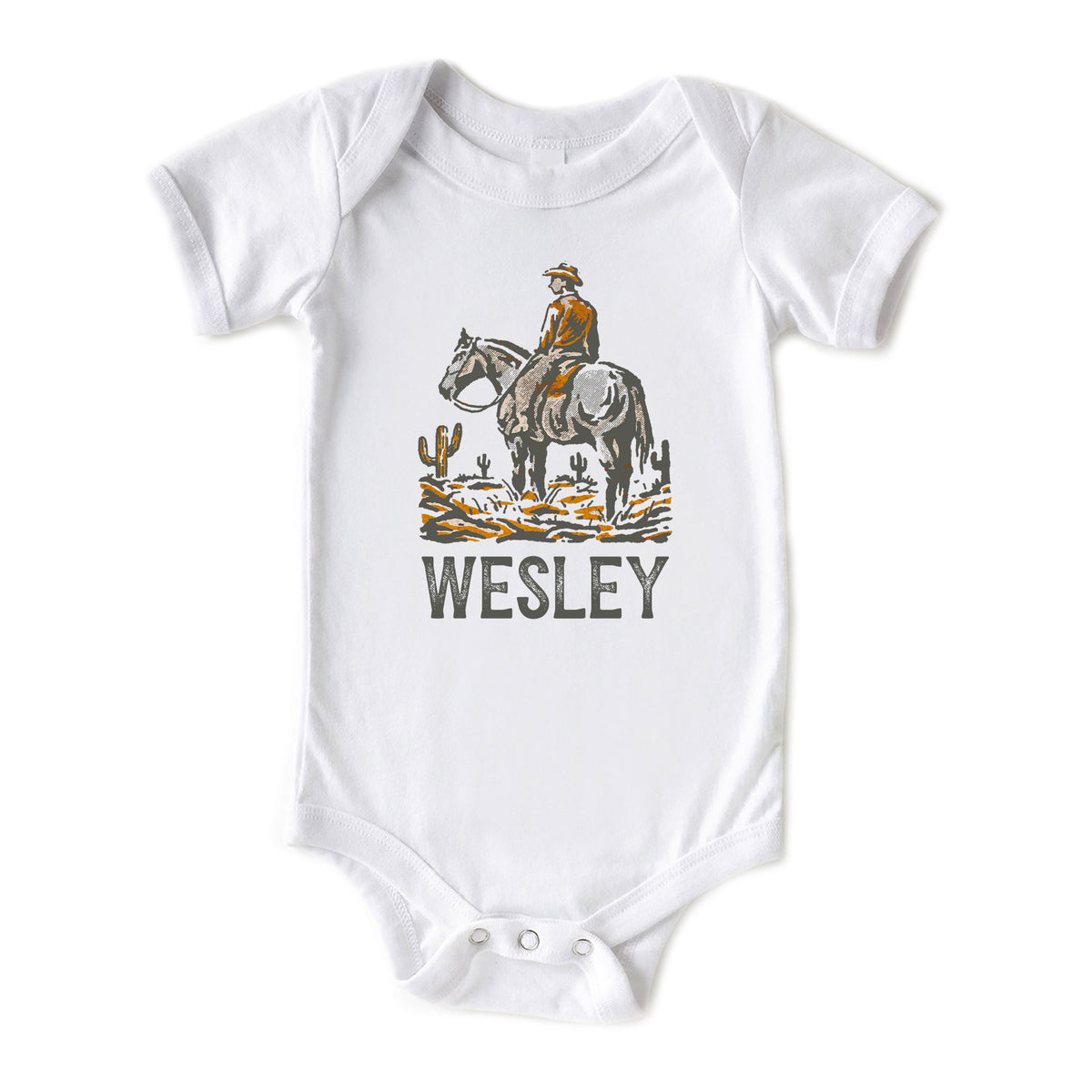 Cowboy with Name Onesies® Brand