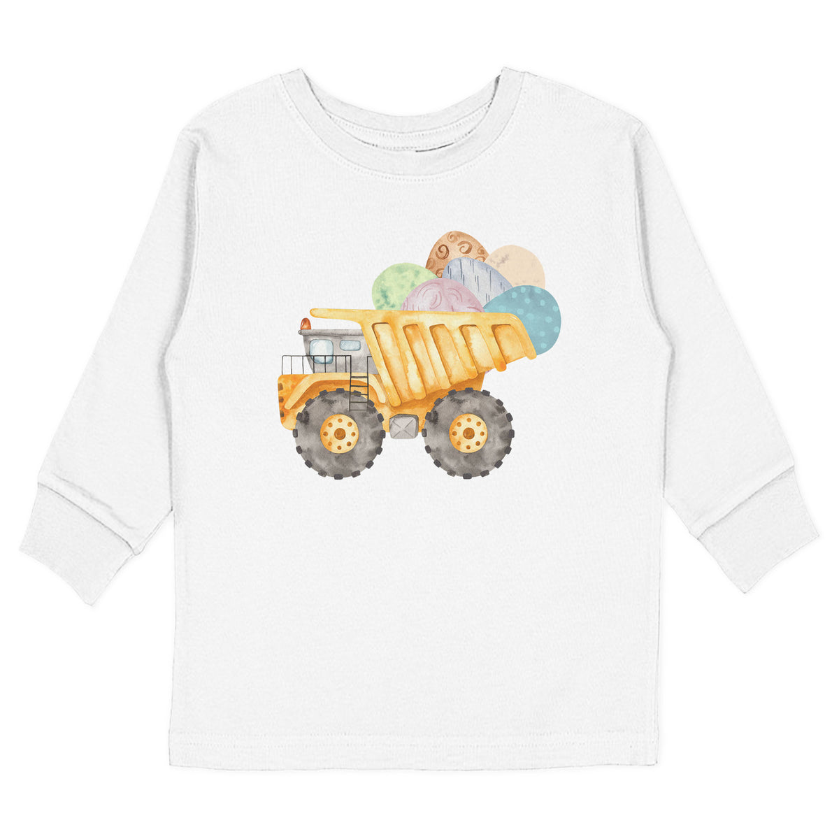 Easter Eggs Dump Truck with Name T-Shirt