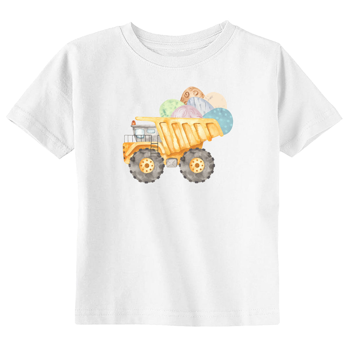 Easter Eggs Dump Truck with Name T-Shirt