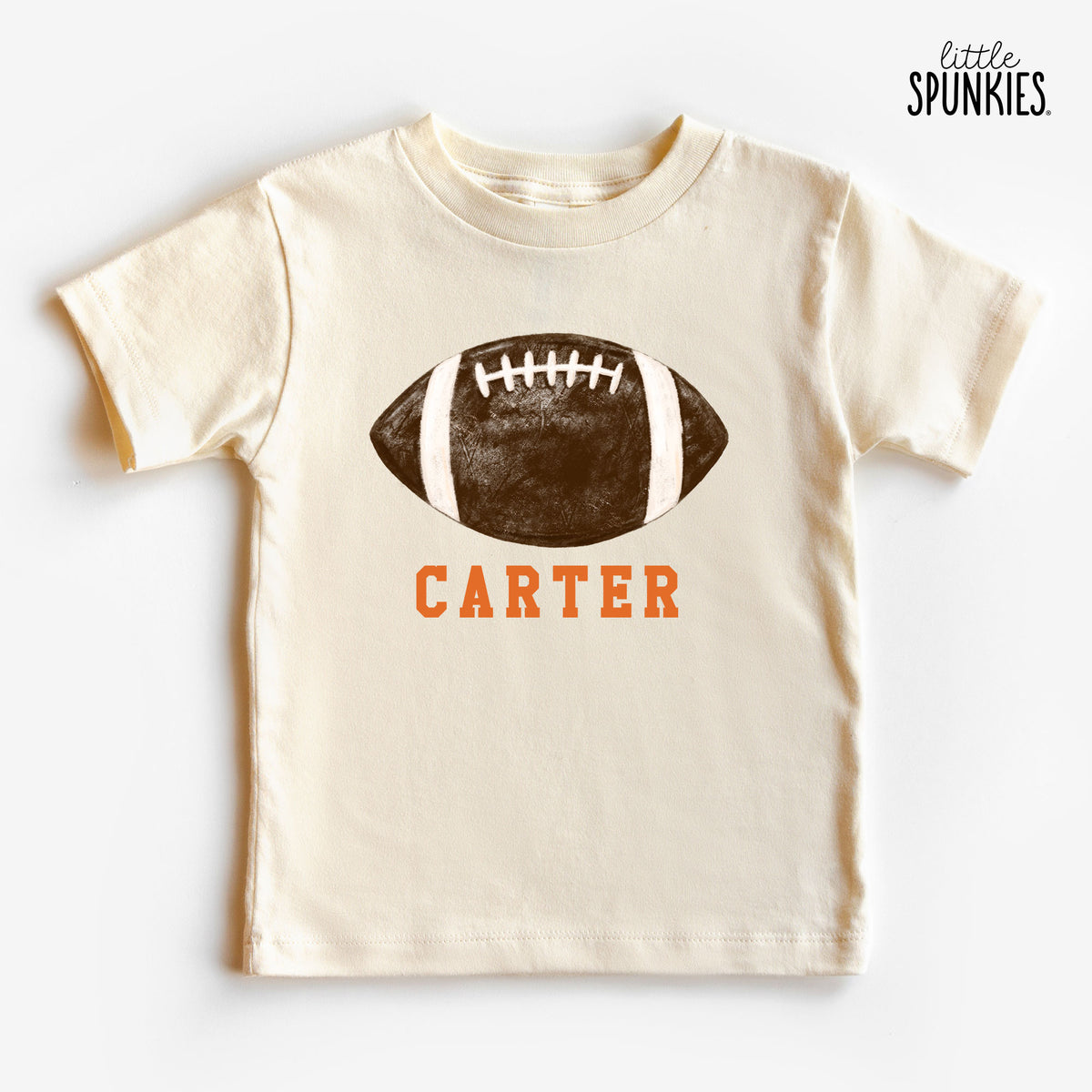 Football with Name Natural T-Shirt