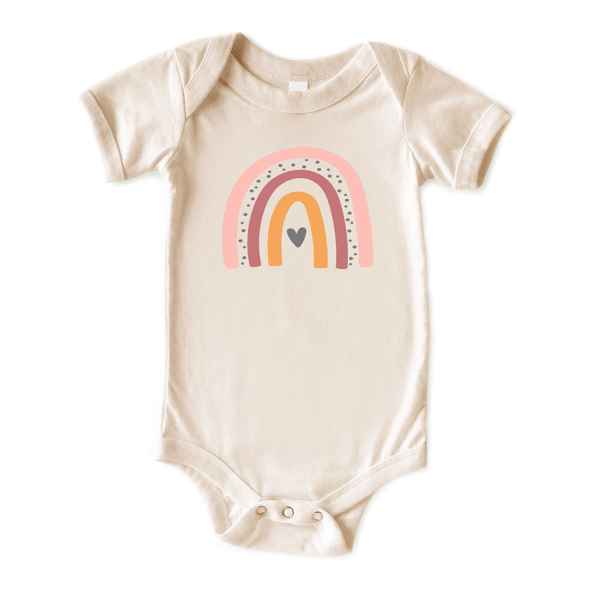 Girl Rainbow with Name Natural Onesies® Brand