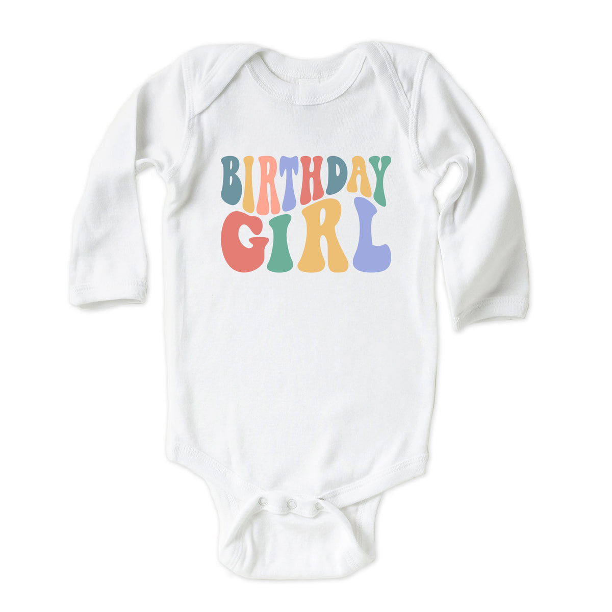 Groovy Birthday Girl with Name Onesies® Brand