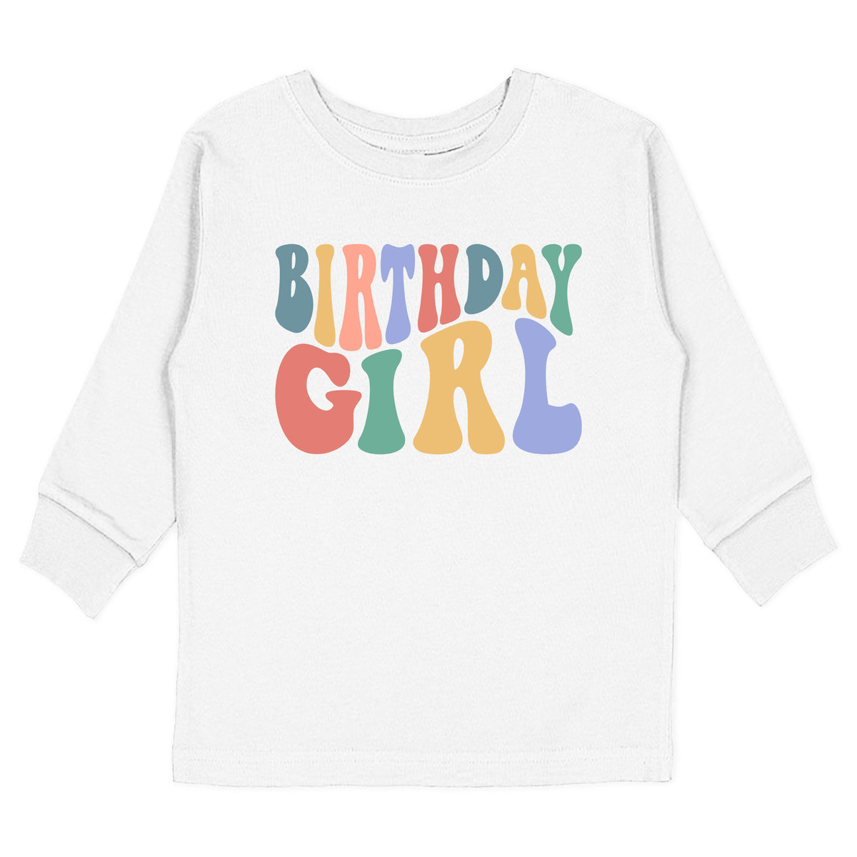 Groovy Birthday Girl with Name T-Shirt