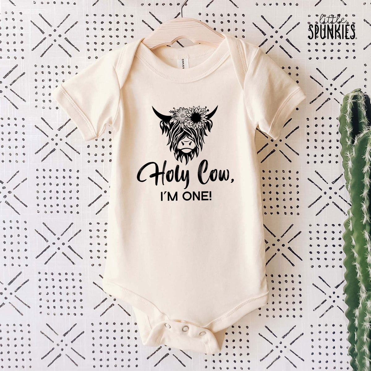 Holy Cow I'm Age (GIRL) Natural Onesies® Brand