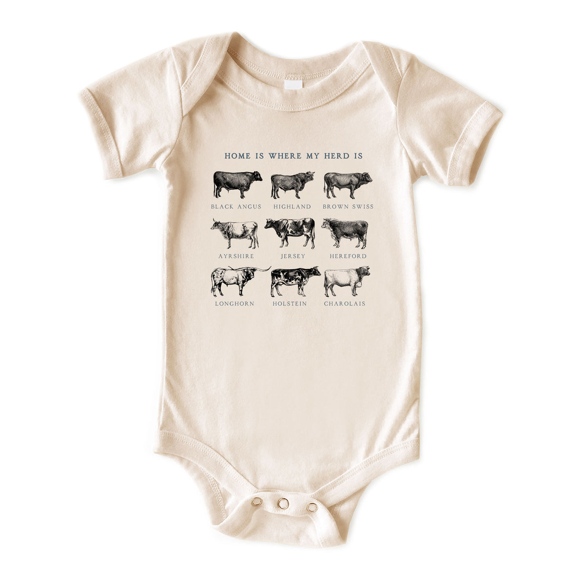 Home is Where the Herd Is Natural Onesies® Brand