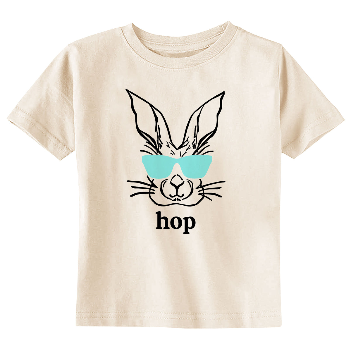 Hip / Hop Bunnies with Sunglasses Natural T-Shirt