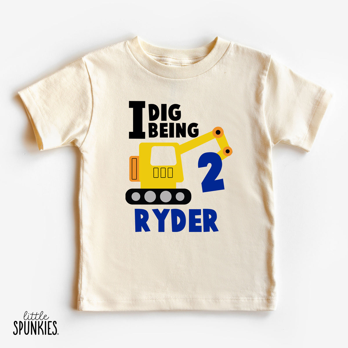 I Dig Being 2 with Name Natural T-Shirt