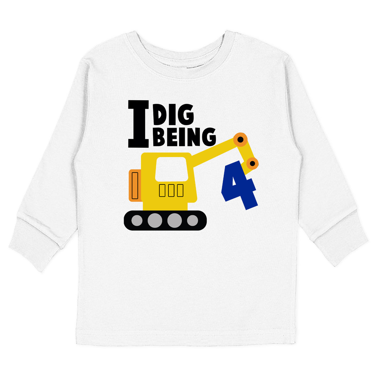 I Dig Being 4 with Name T-Shirt