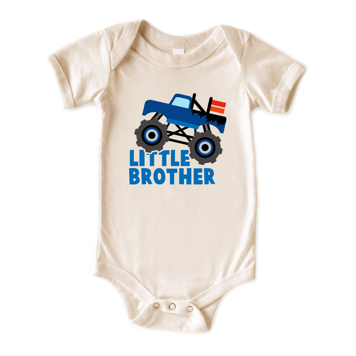 Little Brother Monster Truck Natural Onesies® Brand