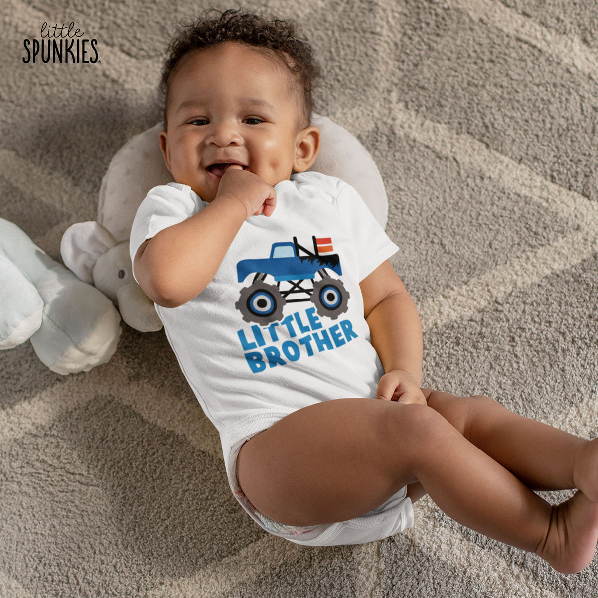 Little Brother Monster Truck Onesies® Brand