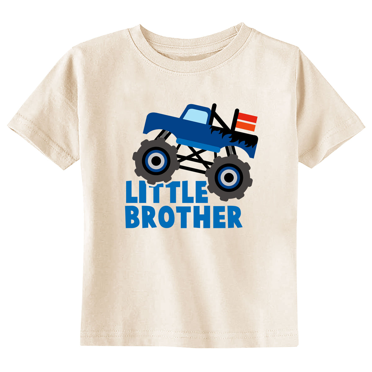 Little Brother Monster Truck Natural T-Shirt