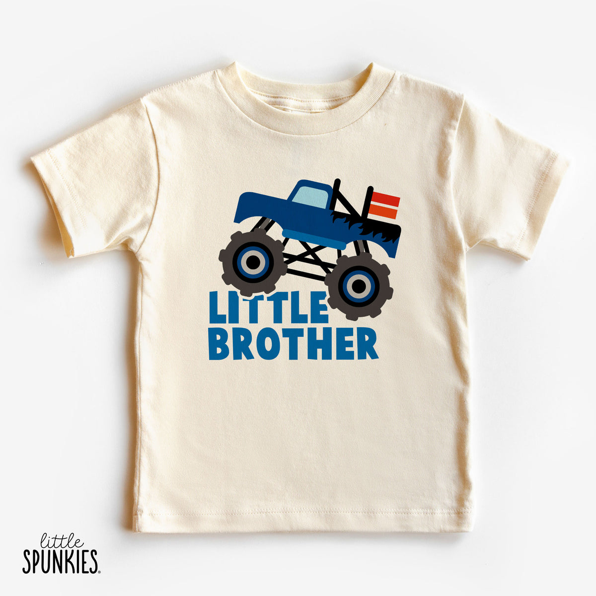 Little Brother Monster Truck Natural T-Shirt