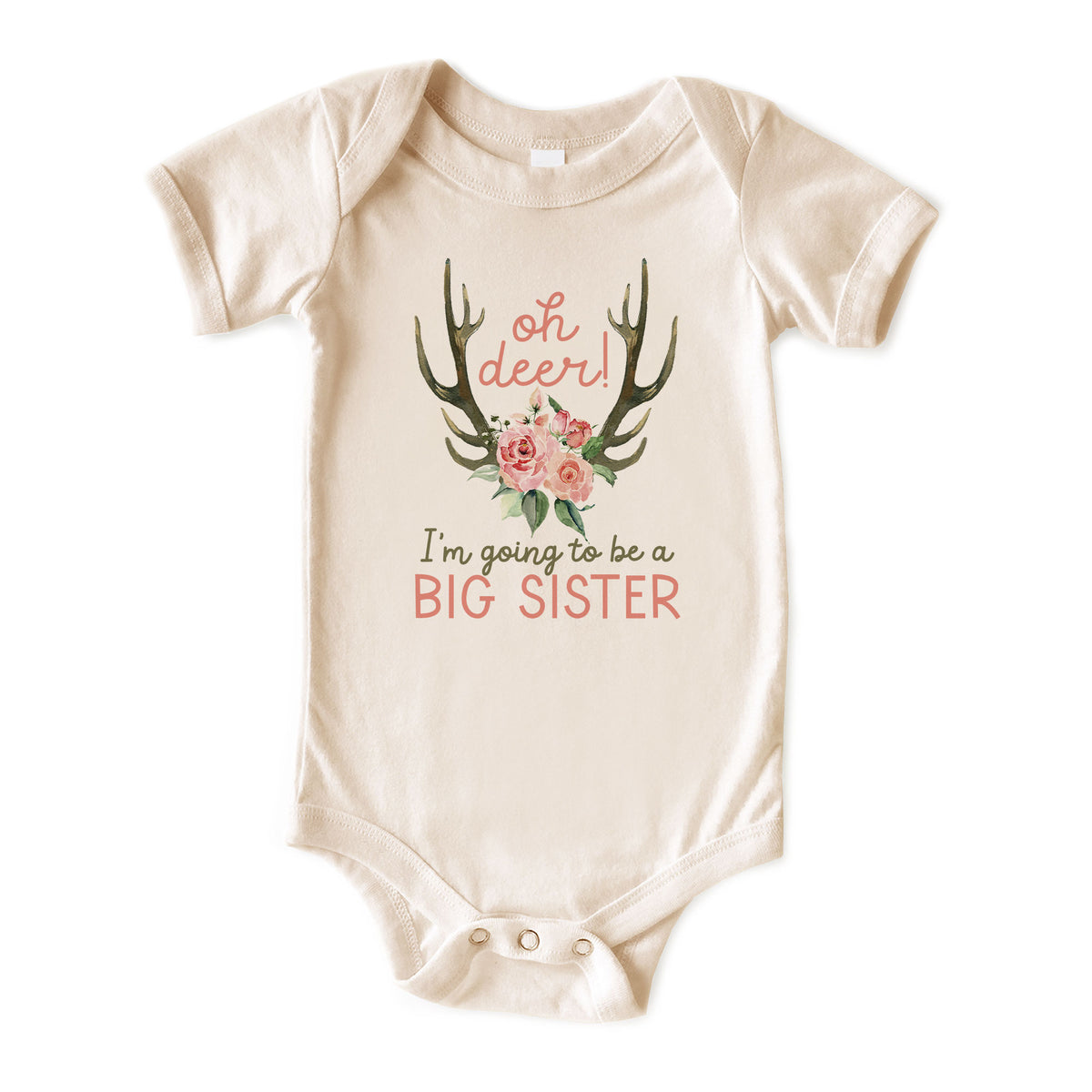 Oh Deer I'm Going to be a Big Sister Natural Onesies® Brand