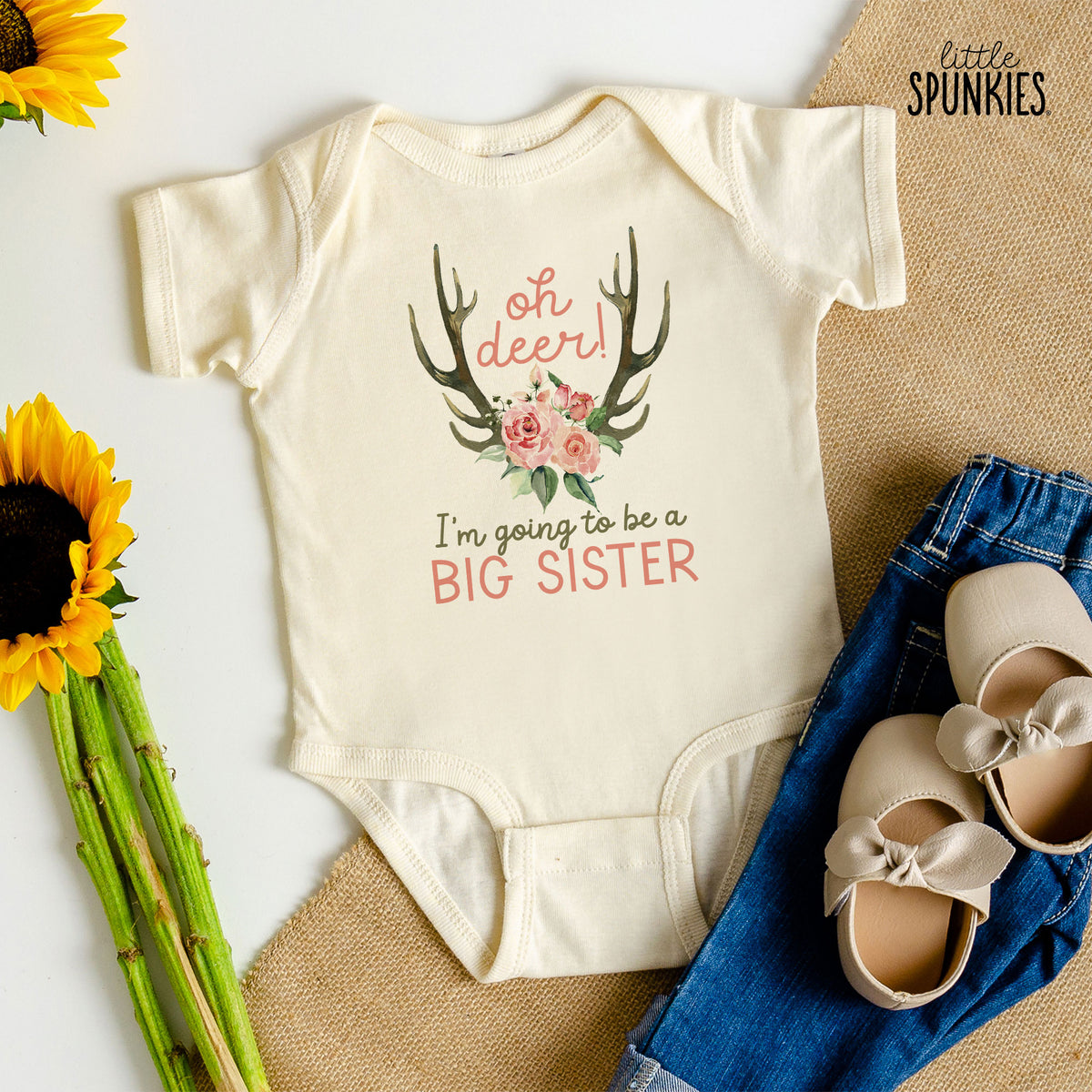 Oh Deer I'm Going to be a Big Sister Natural Onesies® Brand