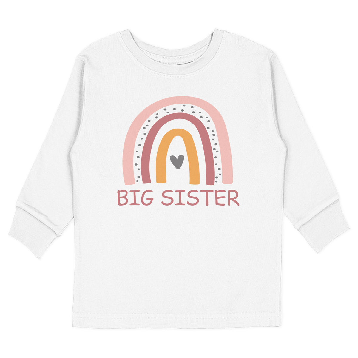 Pink Rainbow Big Sister T-Shirt