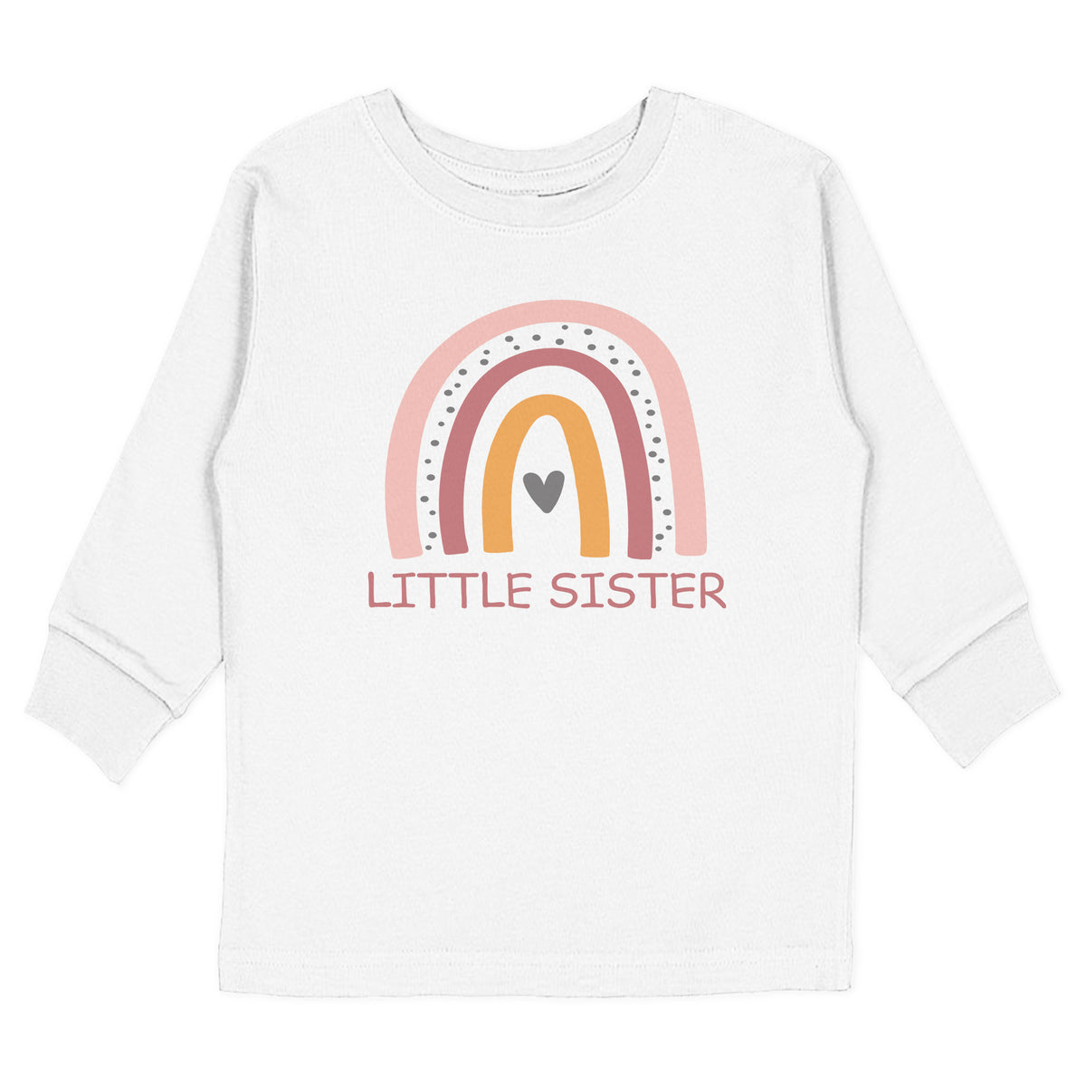 Pink Rainbow Little Sister T-Shirt