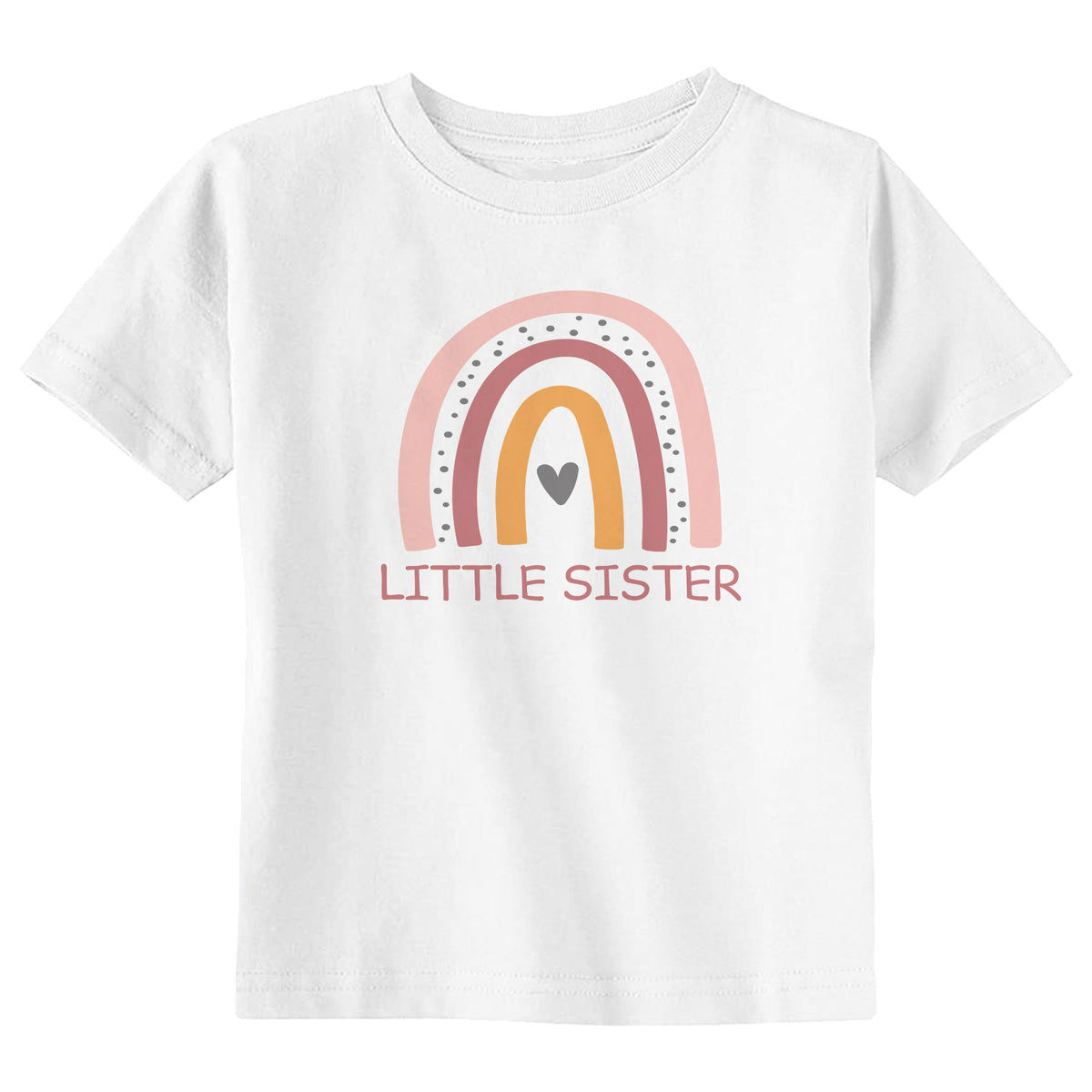 Pink Rainbow Little Sister T-Shirt