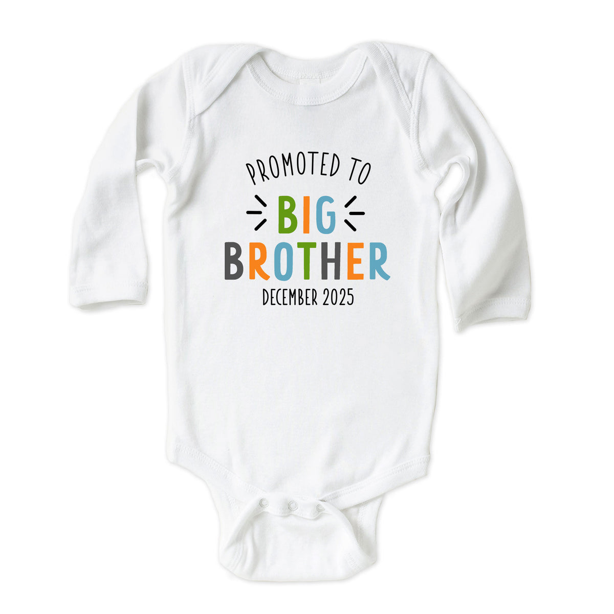 Promoted to Big Brother with Date Onesies® Brand