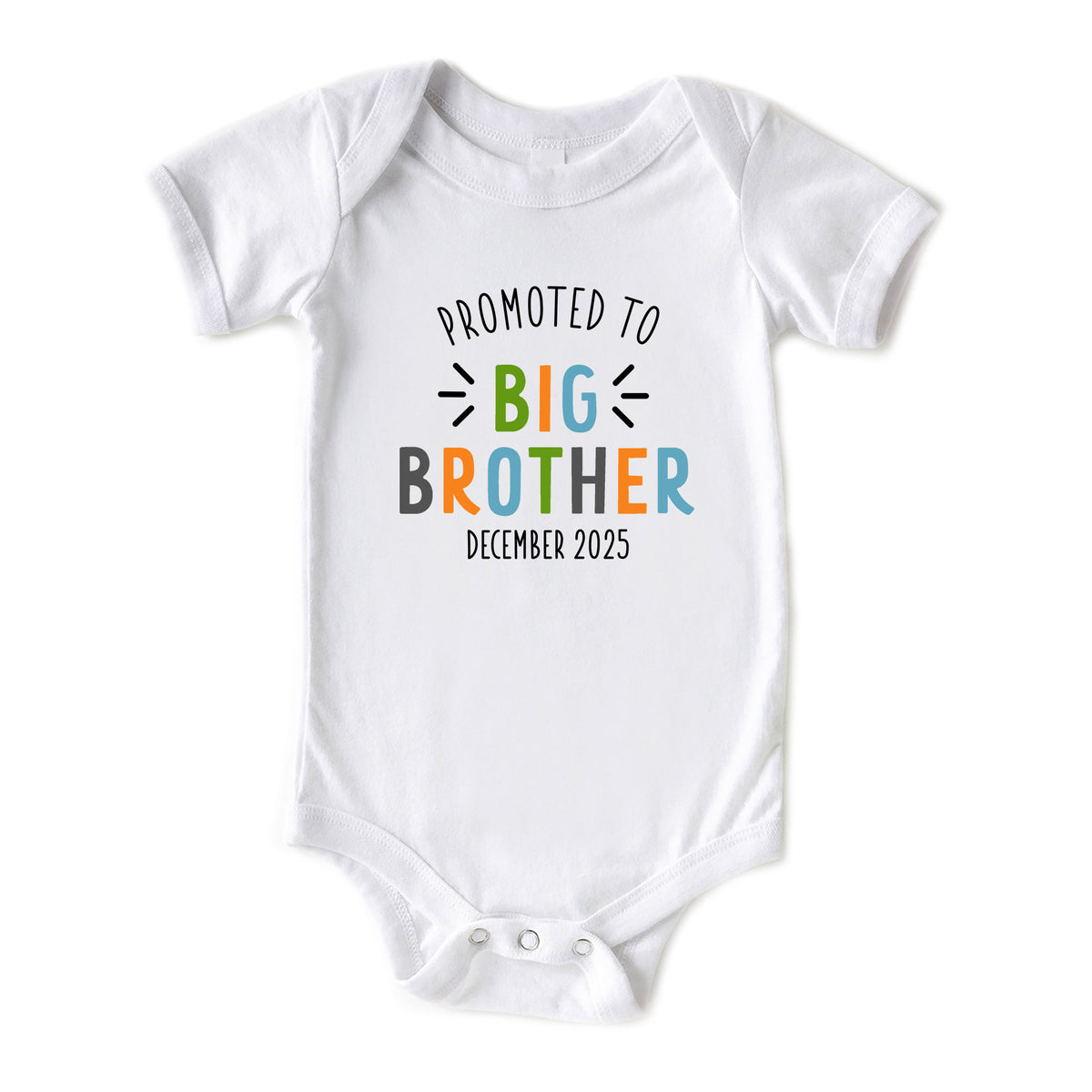 Promoted to Big Brother with Date Onesies® Brand